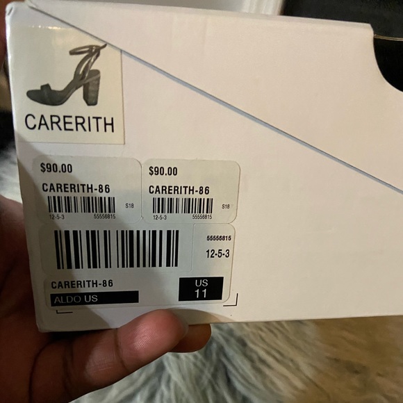 ALDO Strappy Rose Gold/Pink Sparkle heels Size 11 - Picture 5 of 5